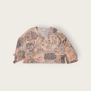 Pastel bell sleeve shirt